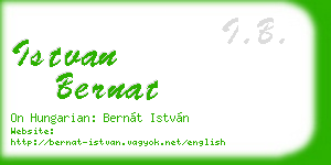 istvan bernat business card