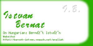 istvan bernat business card